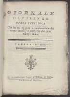 Portada de libro Giornale di Firenze. Opera periodica che ha per oggetto la...