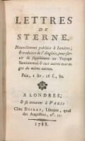 Portada de libro Lettres de Sterne