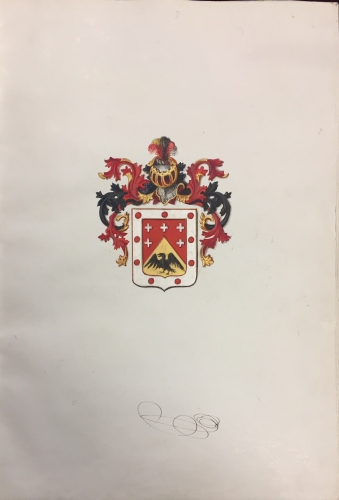 Portada de Certificaci�n de armas del apellido Arlegui. Navarra, Pamplona. Dado en Madrid en 1892. 