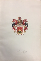Portada de libro Certificacin de armas del apellido Arlegui. Navarra, Pamplona. Dado...