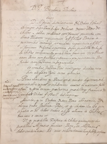 Portada de Mayorazgo de D. Fernando Alvarez de Barahona