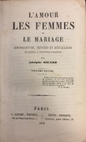 Portada de libro L' Amour, les Femmes et Le Mariage. Historiettes, pens�es et...