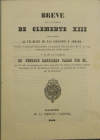 Portada de libro Breve De la Santidad De Clemente XIII Perteneciente al Vicariato De...