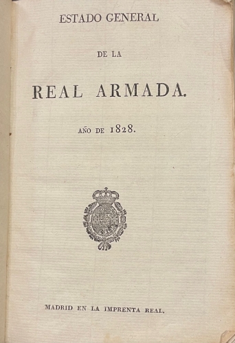 Portada de Estado General de la Real Armada. A�o de 1828