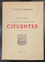 Portada de libro Historia de la Villa Condal de Cifuentes, Guadalajara
