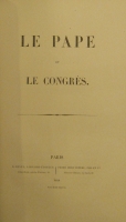 Portada de libro Le Pape et Le Congres