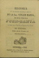 Portada de libro Historia De La Invenci�n De La Imagen De La Sma. Virgen Mar�a, Que Con...