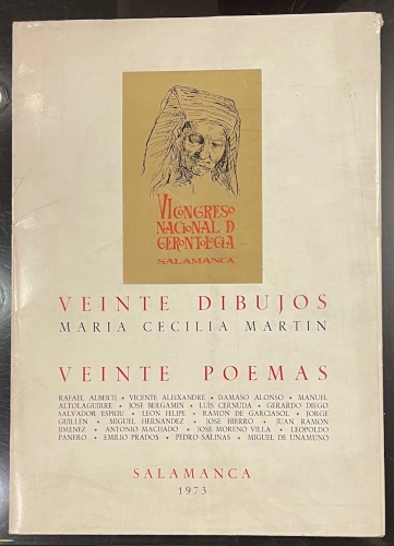Portada de Veinte Dibujos. Veinte Poemas - Maria Cecilia Martin. Rafael Alberti, Vicente Aleixandre, Damaso Alonso, Manuel Altolaguirre...