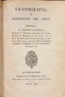 Portada de libro Uranografia o descripcion del Cielo