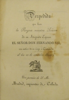 Portada de libro Despedida Que Hace La Reyna Nuestra Se�ora De Su Augusto Esposo El...