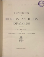 Portada de libro Exposicion de Hierros Antiguos Espa�oles. Catalogo