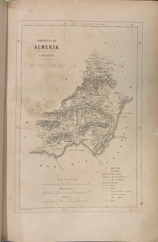 Portada de Cronica de la Provincia de Almeria, Granada, Jaen, Malaga - Enrique Santoyo. Juan de Dios de la Rada. Francisco Lozano Mu�oz. Jose Bisso