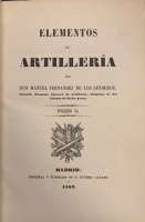 Portada de libro Elementos de Artiller�a