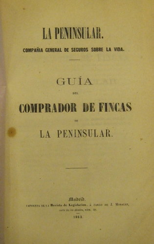 Portada de Gu�a Del comprador De Fincas De La Peninsular