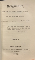 Portada de libro Redgauntlet. Historia del Siglo D�cimo Octavo