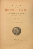Portada de libro Nieblas de la Historia Patria