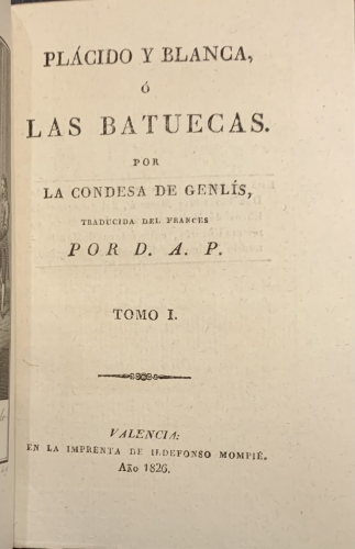 Portada de Pl�cido y Blanca � Las Batuecas - Condesa de Genl�s