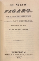 Portada de libro El Nuevo Figaro. Colecci�n de art�culos selectos y delicados, para...