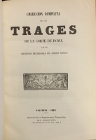 Portada de libro Colecci�n Completa de los Trages de la Corte de Roma y de las �rdenes...