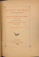 Portada de libro Aves y Flores. F�bulas morales