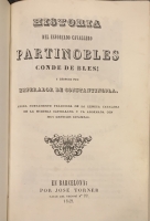 Portada de libro Historia del esforzado cavallero Partinobles, Conde de Bles; y despu�s...