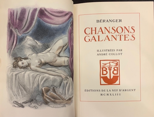 Portada de Chansons Galantes - B�ranger