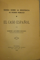 Portada de libro Teor�a Sobre La Resistencia al Poder P�blico. El Caso Espa�ol