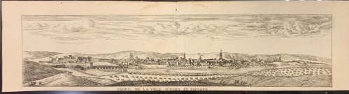 Portada de Profil de la Ville D' Esiia en Espagna / Perfil de la Villa de Ecija en Espa�a - Israel Silvestre. Louis Meunier