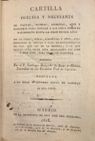 Portada de libro Cartilla Precisa y Necesaria de padres, madres, nodrizas, ayos y...