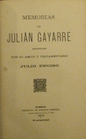 Portada de libro Memorias De Juli�n Gayarre Escritas Por Su Amigo y Testamentario Julio...