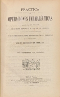 Portada de libro Prctica de Operaciones Farmacuticas redactadas con presencia de los...