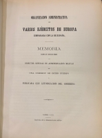 Portada de libro Organizaci�n Administrativa de Varios Ej�rcitos de Europa comparada...