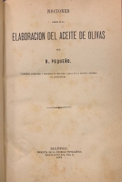 Portada de libro Nociones acerca de la Elaboraci�n del Aceite de Olivas