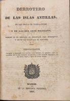 Portada de libro Derrotero de las Islas Antillas de las Costas de Tierra-Firme y de las...