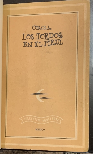 Portada de Los Tordos en el Pirul - Simon Otaola