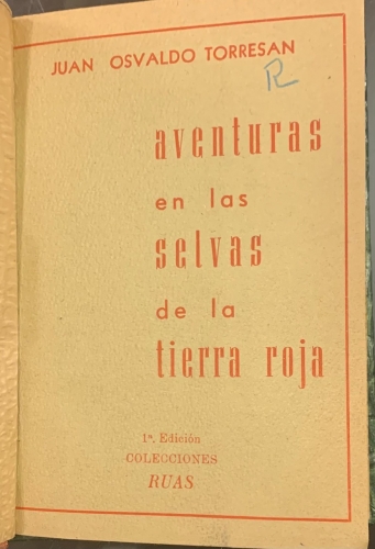 Portada de Aventuras en la Selva de la Tierra Roja - Juan Osvaldo Torresan