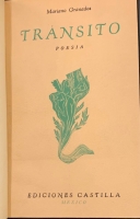 Portada de libro Transito. Poes�as