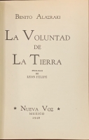 Portada de libro La Voluntad de la Tierra