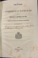 Portada de libro Tratado de Commercio e Navega�ao entre Portugal e a Republica do Peru...