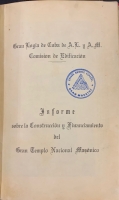 Portada de libro Gran Logia de Cuba. Informe sobre la construccion y financiamiento del...