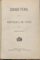 Portada de libro Codigo Penal de la Rep�blica de Chile. Edici�n Oficial