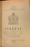 Portada de libro Folleto contentivo de Anteproyectos, Planos e Informe del Jurado, para...