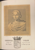 Portada de libro Informe sobre los retratos de Cristobal Colon, su trage y escudo de...