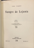 Portada de libro Sangre de Lejan�a