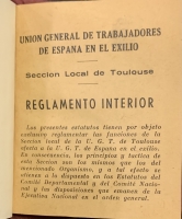 Portada de libro Union General de Trabajadores de Espa�a en el exilio. Secci�n Local de...