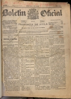 Portada de libro Boletin Oficial de la Provincia de �vila. A�o 1935