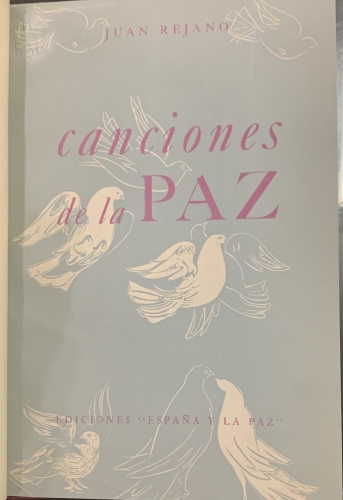 Portada de Canciones de la Paz - Juan Rejano