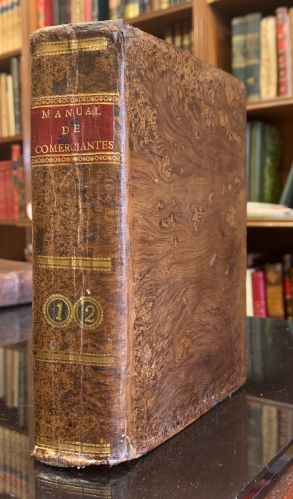 Portada de Nuevo Manual de Comerciantes. Tratado util�simo para los banqueros, mercaderes y dem�s personas que negocian, libran o toman letras de cambio para Holanda, G�nova, Hamburgo, Francia e Inglaterra - Ger�nimo Molledo y Martin