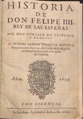 Portada de Historia de Don Felipe IIII, Rey de las Espa�as - Gonzalo de Cespedes