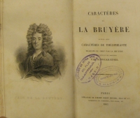 Portada de libro Caract�res De La Bruy�re Suivis Des Caract�res De Th�ophraste